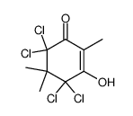 2,5,5-trimethyl-4,4,6,6-tetrachloro-1,3-cyclohexanedione Structure