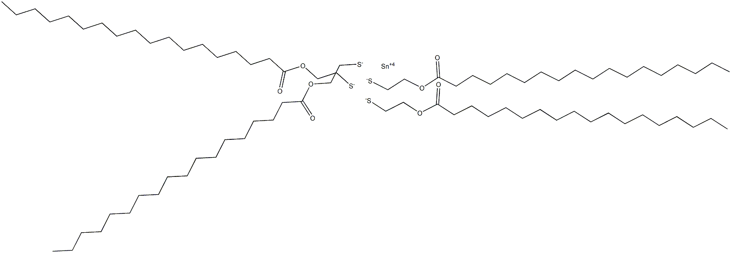 tin tetrakis(2-sulphidoethyl) tetrastearate Structure