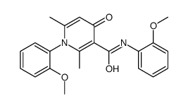 N,1-bis(2-methoxyphenyl)-2,6-dimethyl-4-oxopyridine-3-carboxamide结构式