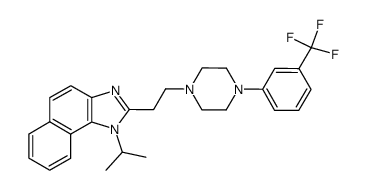 1-isopropyl-2-(2-(4-(3-(trifluoromethyl)phenyl)piperazin-1-yl)ethyl)-1H-naphtho[1,2-d]imidazole Structure