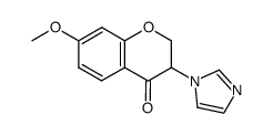 3-(1-imidazolyl)-2,3-dihydro-7-methoxy-4H-1-benzopyran-4-one Structure