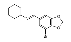3-bromo-N-cyclohexyl-4,5-methylenedioxybenzylideneimine Structure