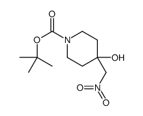 4-羟基-4-(硝基甲基)-1-哌啶羧酸 1,1-二甲基乙酯结构式