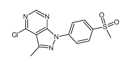 4-chloro-1-(4-methanesulfonylphenyl)-3-methyl-1H-pyrazolo[3,4-d]pyrimidine Structure