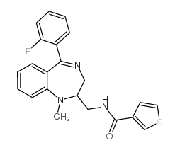 N-[[5-(2-fluorophenyl)-2,3-dihydro-1-methyl-1H-1,4-benzodiazepin-2-yl]methyl]thiophene-3-carboxamide picture