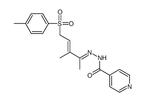 N-[(E)-[(E)-3-methyl-5-(4-methylphenyl)sulfonylpent-3-en-2-ylidene]amino]pyridine-4-carboxamide结构式