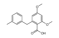 2,4-dimethoxy-6-(3-methylbenzyl)benzoic acid Structure