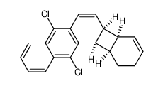 (4aS,4bS,12bR,12cR)-7,12-dichloro-1,2,4a,4b,12b,12c-hexahydrobenzo[3,4]cyclobuta[1,2-a]anthracene Structure