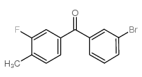 3-溴-3-氟-4-甲基苯甲酮结构式