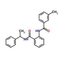 2-[(3-Methylbenzoyl)amino]-N-(1-phenylethyl)benzamide Structure