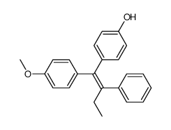 E/Z-1-(4-hydroxyphenyl)-1-(4-methoxyphenyl)-2-phenylbutene结构式