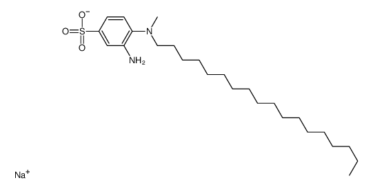 sodium 3-amino-4-(methyloctadecylamino)benzenesulphonate Structure