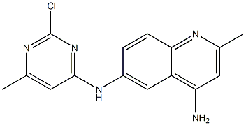 N6-(2-chloro-6-MethylpyriMidin-4-yl)-2-Methylquinoline-4,6-diaMine Structure