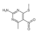 4-methyl-6-methylsulfanyl-5-nitro-pyrimidin-2-ylamine Structure