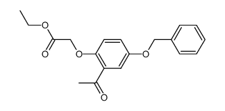 (2-acetyl-4-benzyloxy-phenoxy)-acetic acid ethyl ester Structure