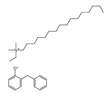 ethylhexadecyldimethylammonium 2-benzylphenolate structure