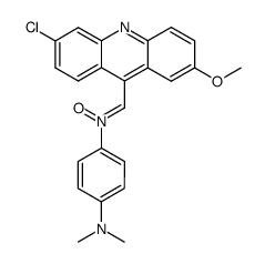 6-chloro-2-methoxy-acridine-9-carbaldehyde-[N-(4-dimethylamino-phenyl)-oxime ]结构式