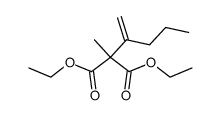 2-methyl-2-(1-methylenebutyl)malonic acid diethyl ester结构式