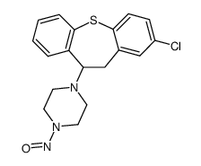 2-chloro-10-(4-nitrosopiperazino)-10,11-dihydrodibenzo(b,f)thiepin Structure