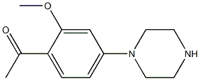 1-[2-methoxy-4-(1-piperazinyl)phenyl]ethanone Structure