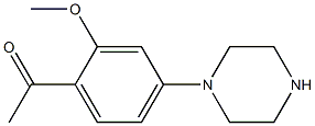 1-[2-methoxy-4-(1-piperazinyl)phenyl]ethanone结构式