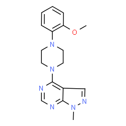 4-[4-(2-methoxyphenyl)piperazin-1-yl]-1-methyl-1H-pyrazolo[3,4-d]pyrimidine Structure