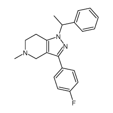 3-(4-Fluoro-phenyl)-5-methyl-1-(1-phenyl-ethyl)-4,5,6,7-tetrahydro-1H-pyrazolo[4,3-c]pyridine结构式