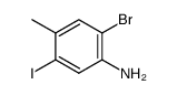 2-Bromo-5-iodo-4-methyl-phenylamine结构式