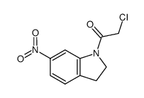 2-chloro-1-(6-nitroindolin-1-yl)ethanone结构式