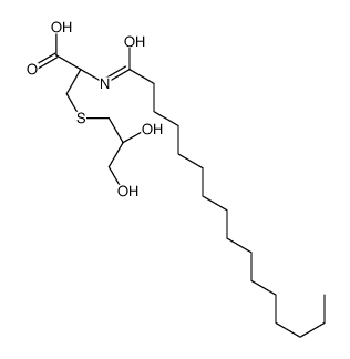 (2R)-3-(2,3-dihydroxypropylsulfanyl)-2-(hexadecanoylamino)propanoic acid Structure