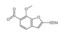 7-methoxy-6-nitro-1-benzofuran-2-carbonitrile结构式