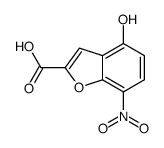 4-hydroxy-7-nitro-1-benzofuran-2-carboxylic acid结构式