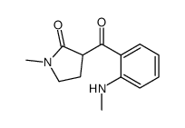 1-methyl-3-[2-(methylamino)benzoyl]pyrrolidin-2-one结构式