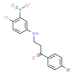 1-(4-bromophenyl)-3-(4-chloro-3-nitroanilino)-1-propanone Structure