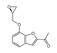 (S)-(+)-2-acetyl-7-(2,3-epoxypropoxy)benzofuran Structure