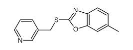 6-methyl-2-(pyridin-3-ylmethylsulfanyl)-1,3-benzoxazole Structure