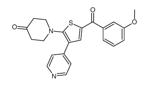 1-[5-(3-methoxybenzoyl)-3-pyridin-4-ylthiophen-2-yl]piperidin-4-one结构式