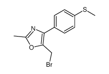 5-(bromomethyl)-2-methyl-4-(4-methylsulfanylphenyl)-1,3-oxazole结构式