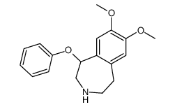 7,8-dimethoxy-5-phenoxy-2,3,4,5-tetrahydro-1H-3-benzazepine结构式