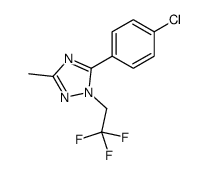 5-(4-chlorophenyl)-3-methyl-1-(2,2,2-trifluoroethyl)-1,2,4-triazole结构式