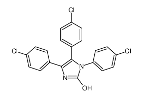 3,4,5-tris(4-chlorophenyl)-1H-imidazol-2-one结构式