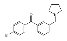 4'-BROMO-3-PYRROLIDINOMETHYL BENZOPHENONE结构式