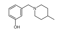 3-[(4-methylpiperidin-1-yl)methyl]phenol结构式
