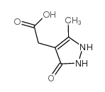 2-(3-methyl-5-oxo-1,4-dihydropyrazol-4-yl)acetic acid Structure