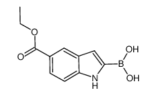 2-borono-5-ethoxycarbonyl-indol Structure