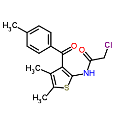 2-Chloro-N-[4,5-dimethyl-3-(4-methylbenzoyl)-2-thienyl]acetamide结构式