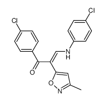 1-(4-chlorophenyl)-3-[(4-chlorophenyl)amino]-2-(3-methyl-5-isoxazolyl)-2-propen-1-one结构式