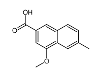 4-甲氧基-6-甲基-2-萘羧酸结构式