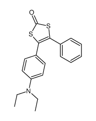 4-[4-(diethylamino)phenyl]-5-phenyl-1,3-dithiol-2-one结构式