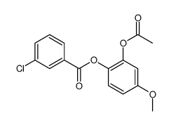 (2-acetyloxy-4-methoxyphenyl) 3-chlorobenzoate结构式